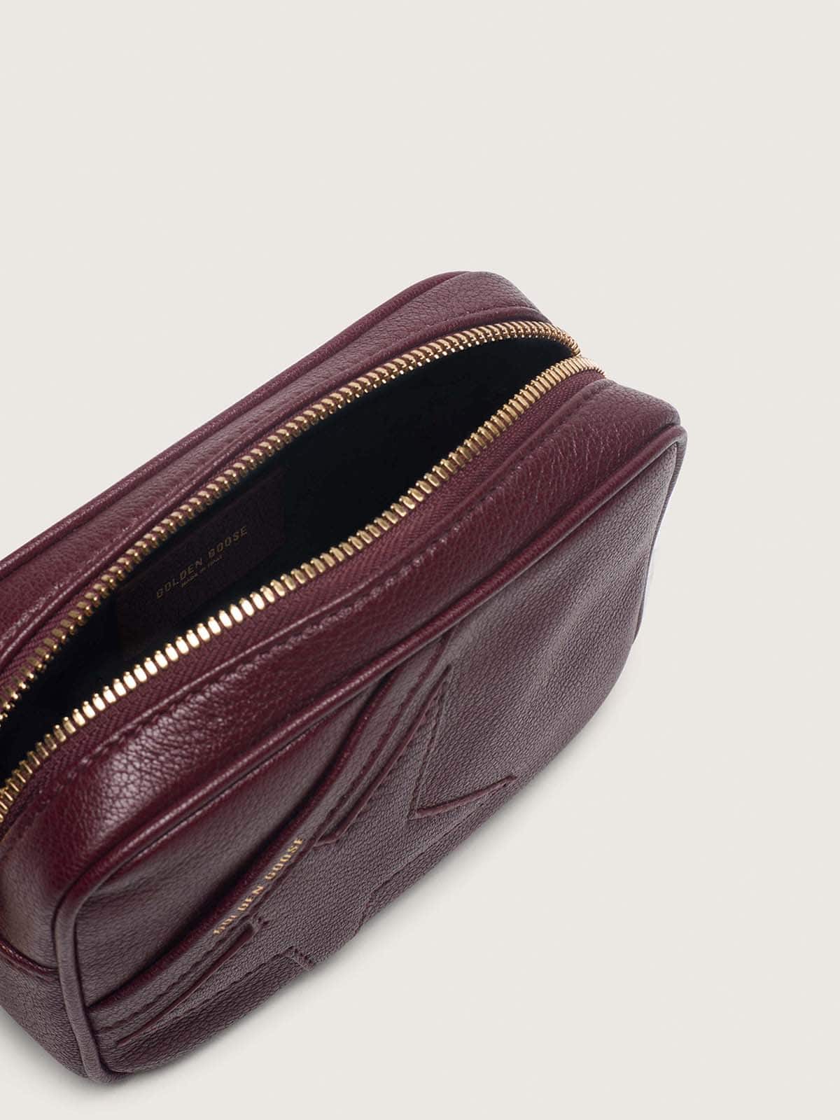 Mini Star Bag in wine-red leather with tone-on-tone star