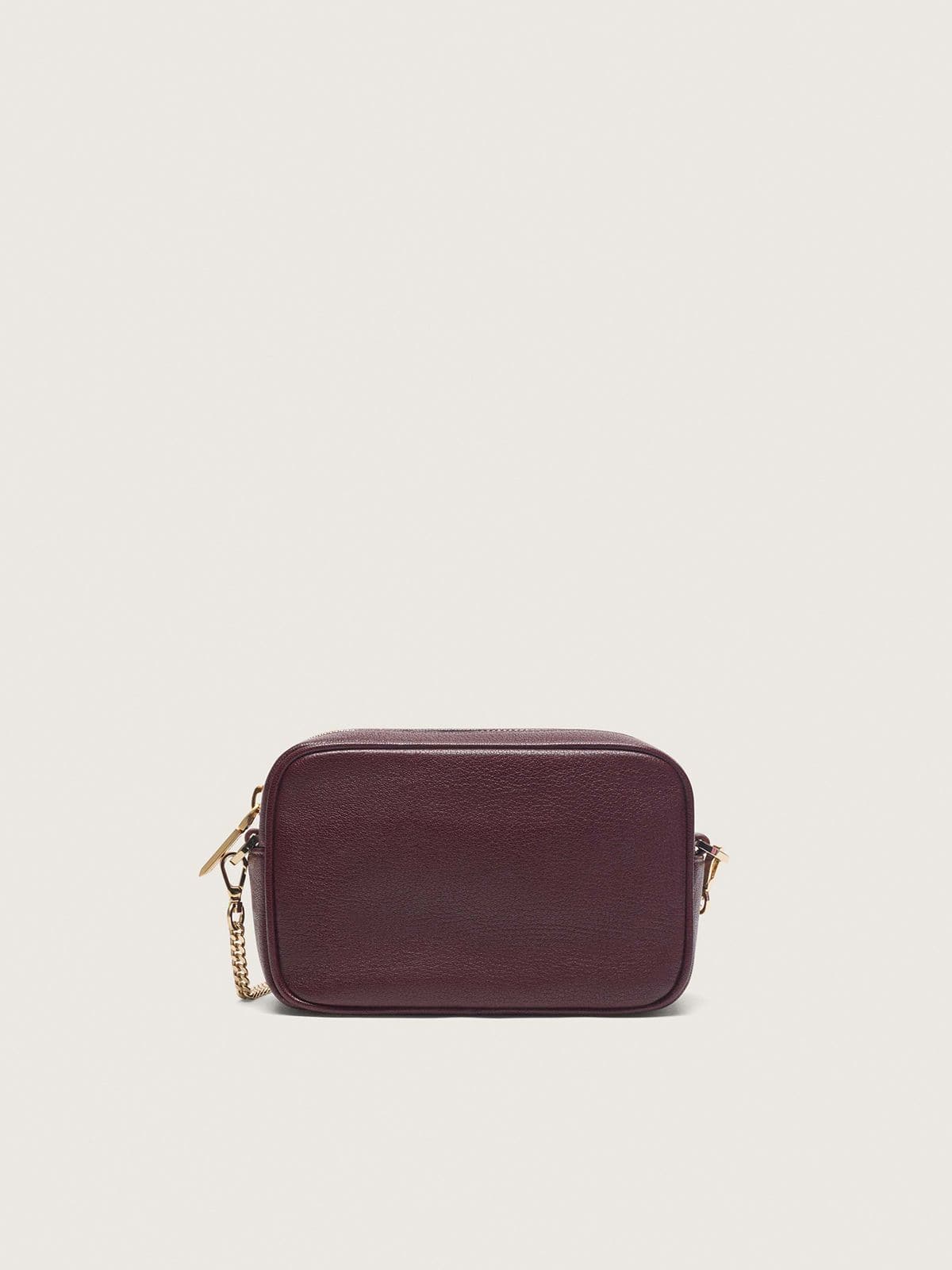 Mini Star Bag in wine-red leather with tone-on-tone star