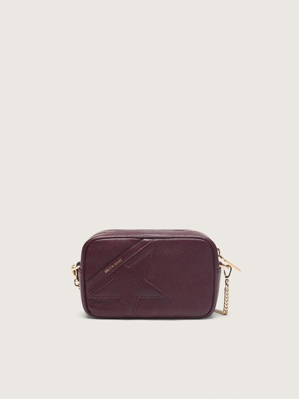 Mini Star Bag in wine-red leather with tone-on-tone star