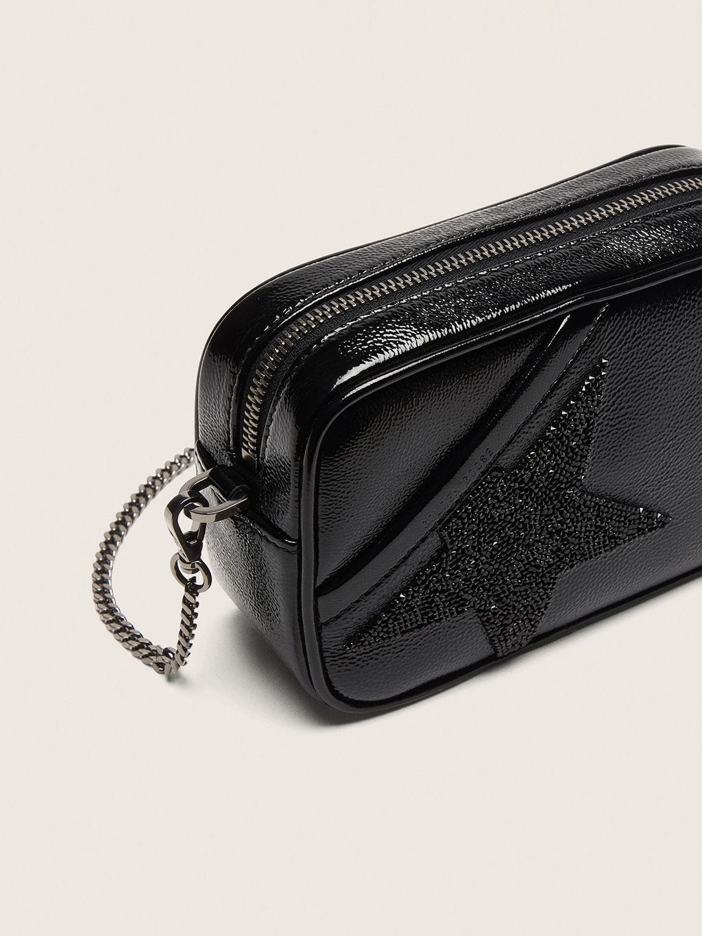 Mini Star Bag in black leather with Swarovski crystal star