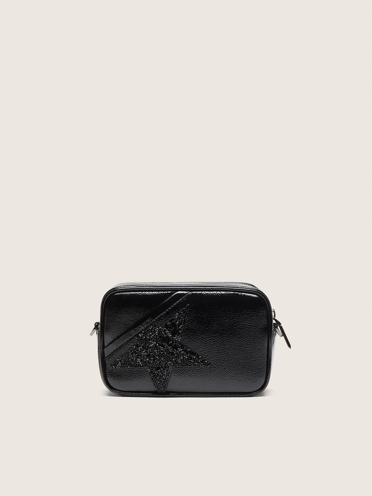 Mini Star Bag in black leather with Swarovski crystal star