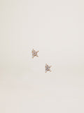 Women's stud earrings in antique gold color with decorative beads