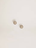 Women's stud earrings in antique gold color