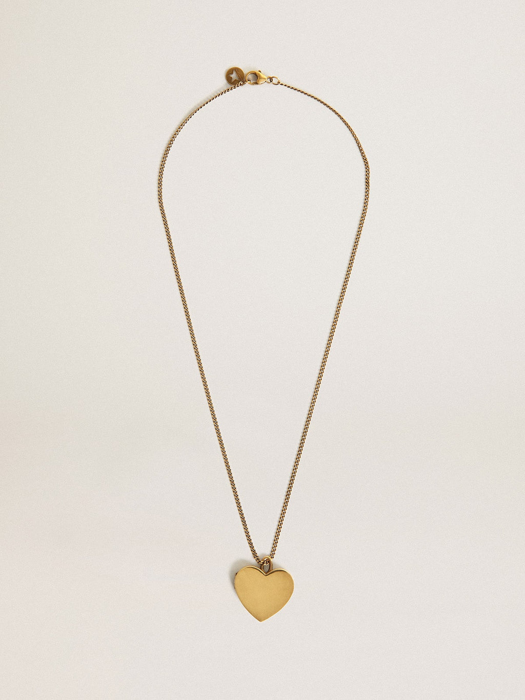 Necklace in antique gold color with heart charms