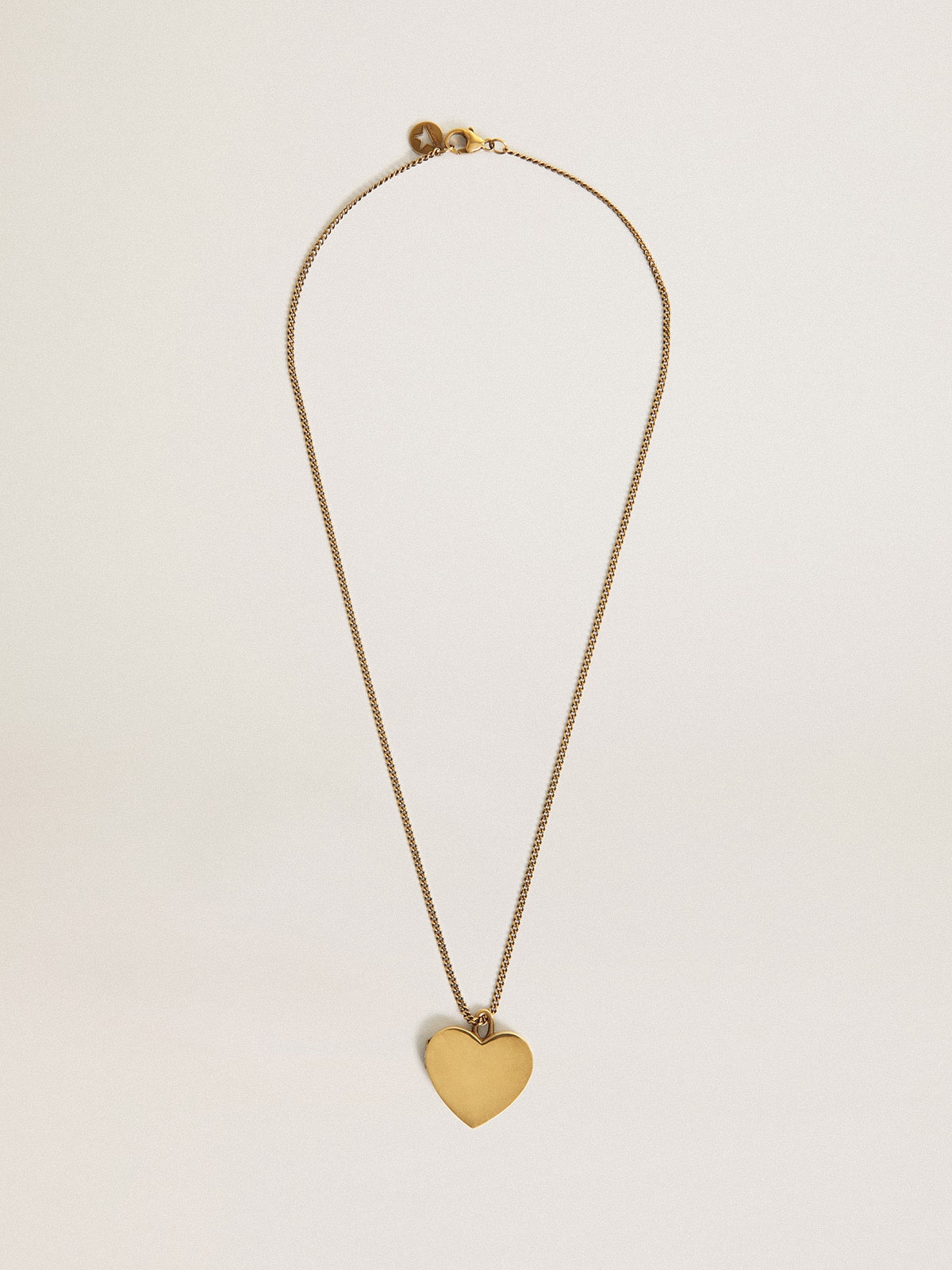 Necklace in antique gold color with heart charms