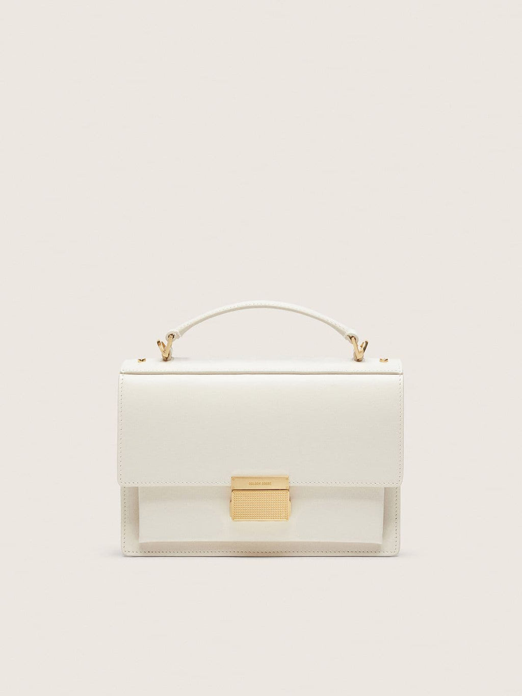 Venezia Bag in butter-colored boarded leather with gold details