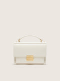 Venezia Bag in butter-colored boarded leather with gold details