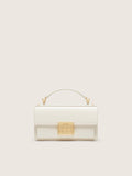 Small Venezia Bag in butter-colored boarded leather with gold details