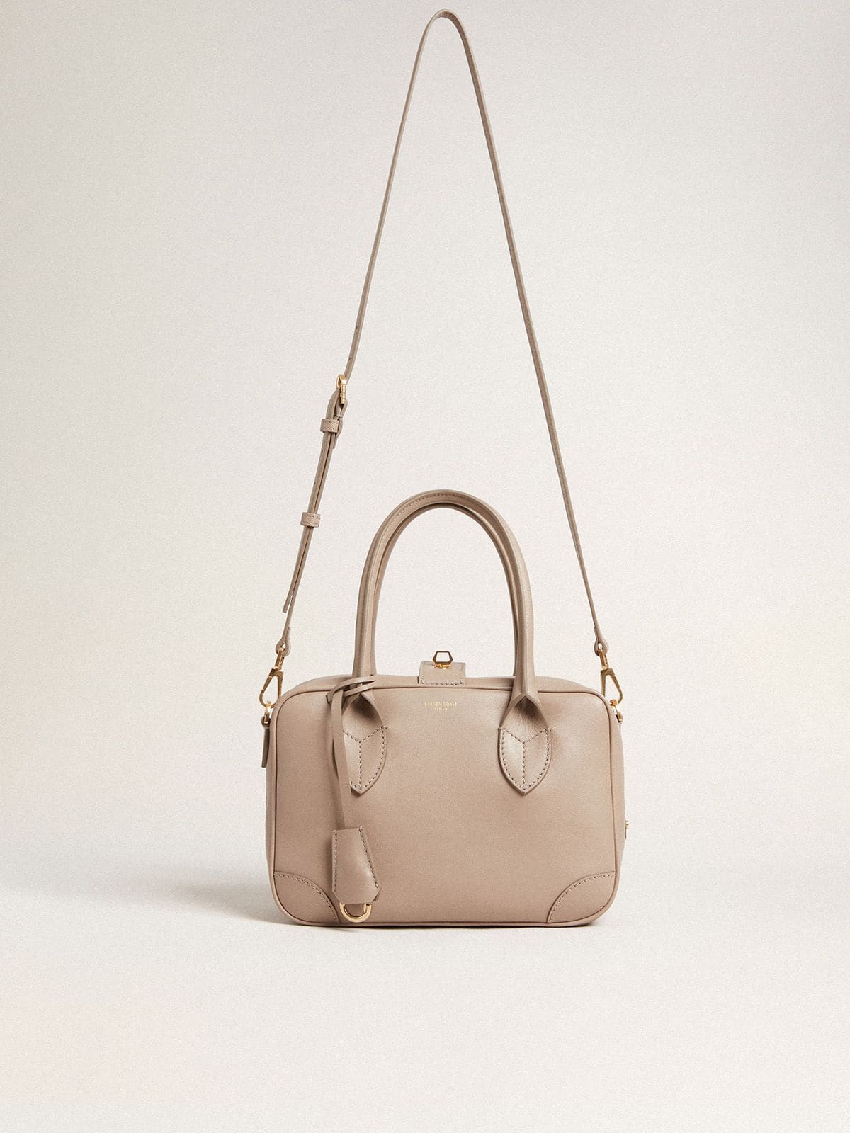 Vita Bag in beige leather with gold details