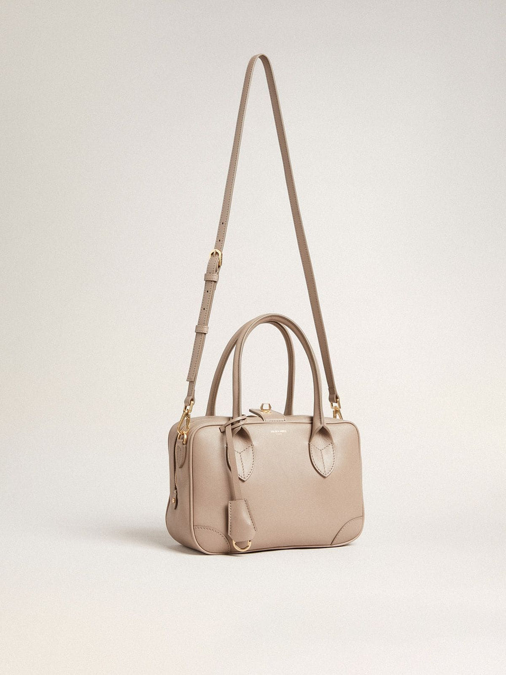 Vita Bag in beige leather with gold details