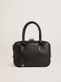 Vita Bag in smooth black leather with gold details