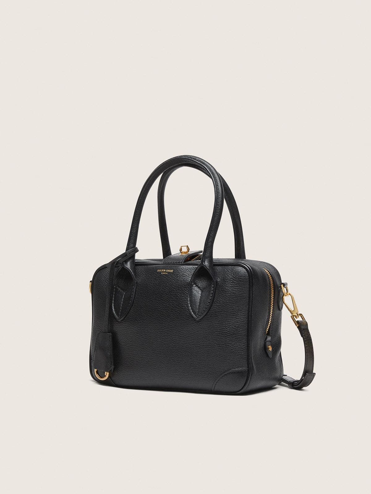 Vita Bag in black sheepskin leather with gold details