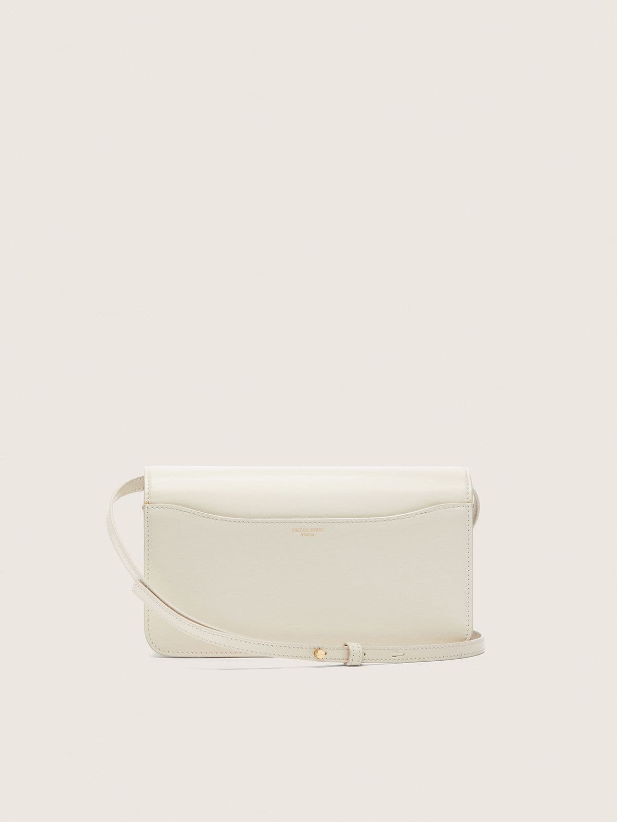 Gioia Bag in butter-colored boarded leather with gold details