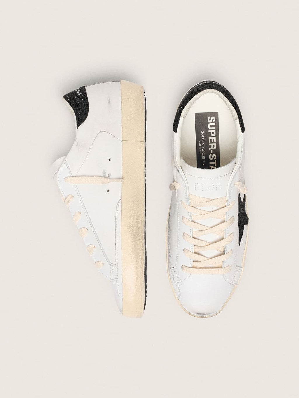 Women’s Super-Star with a black Swarovski crystal star and heel tab