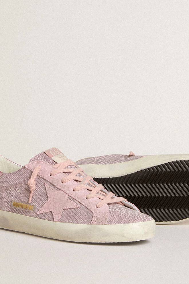 Super-Star LTD in glitter with suede star and leather heel tab