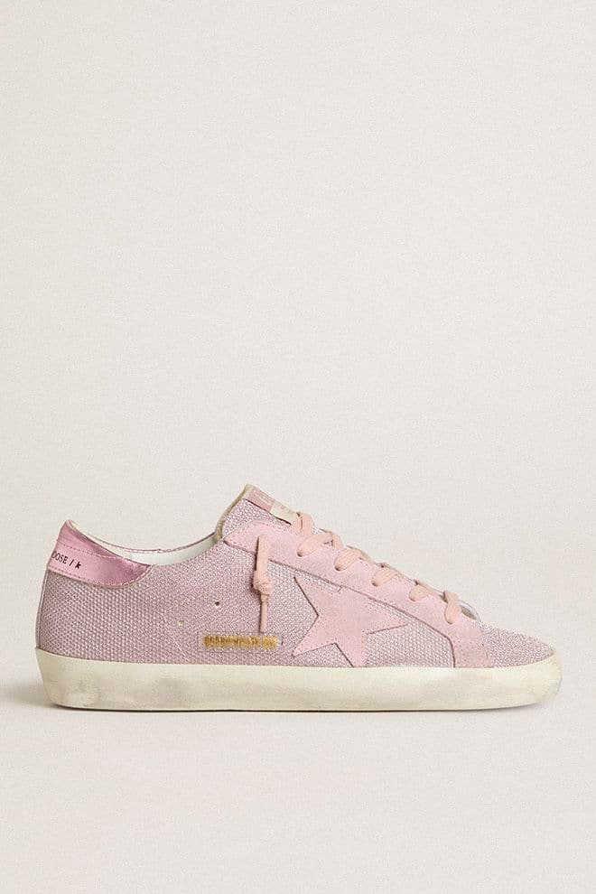 Super-Star LTD in glitter with suede star and leather heel tab