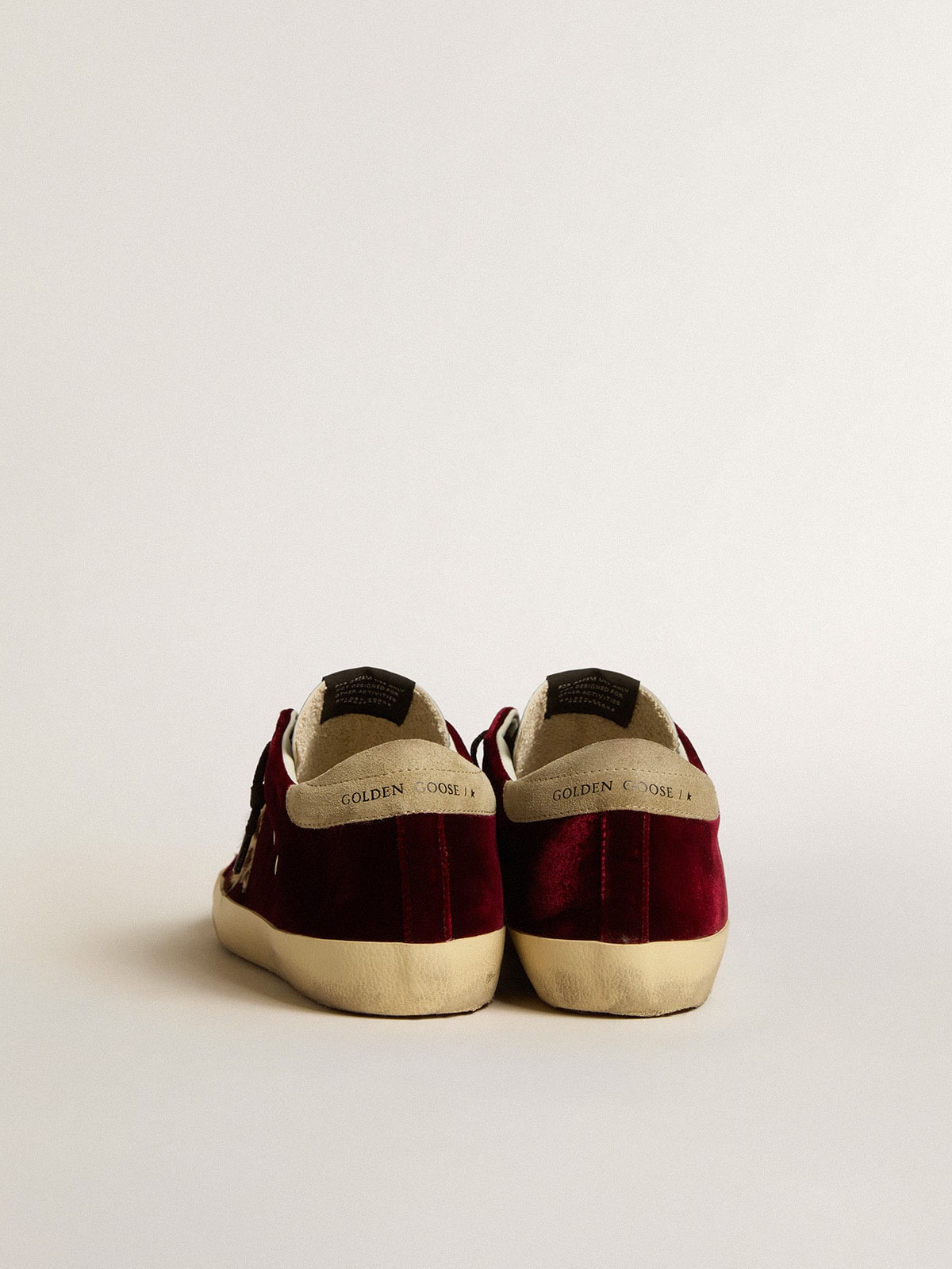 Women's Super-Star LTD in velvet with pony skin star and glitter tongue
