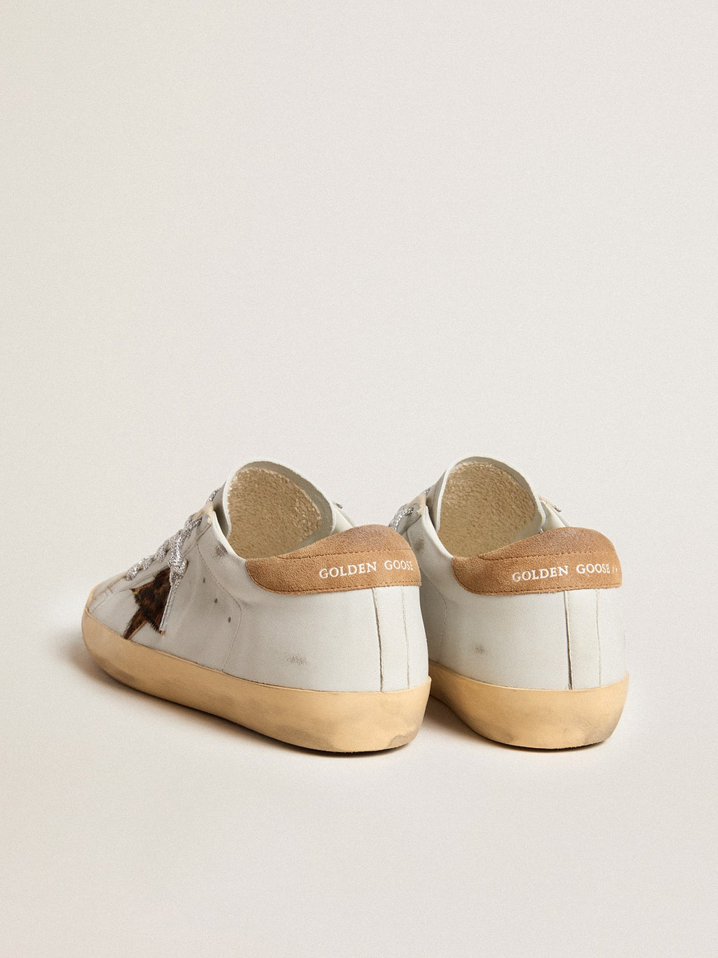 Women's Super-Star in nappa leather with pony skin star and suede heel tab