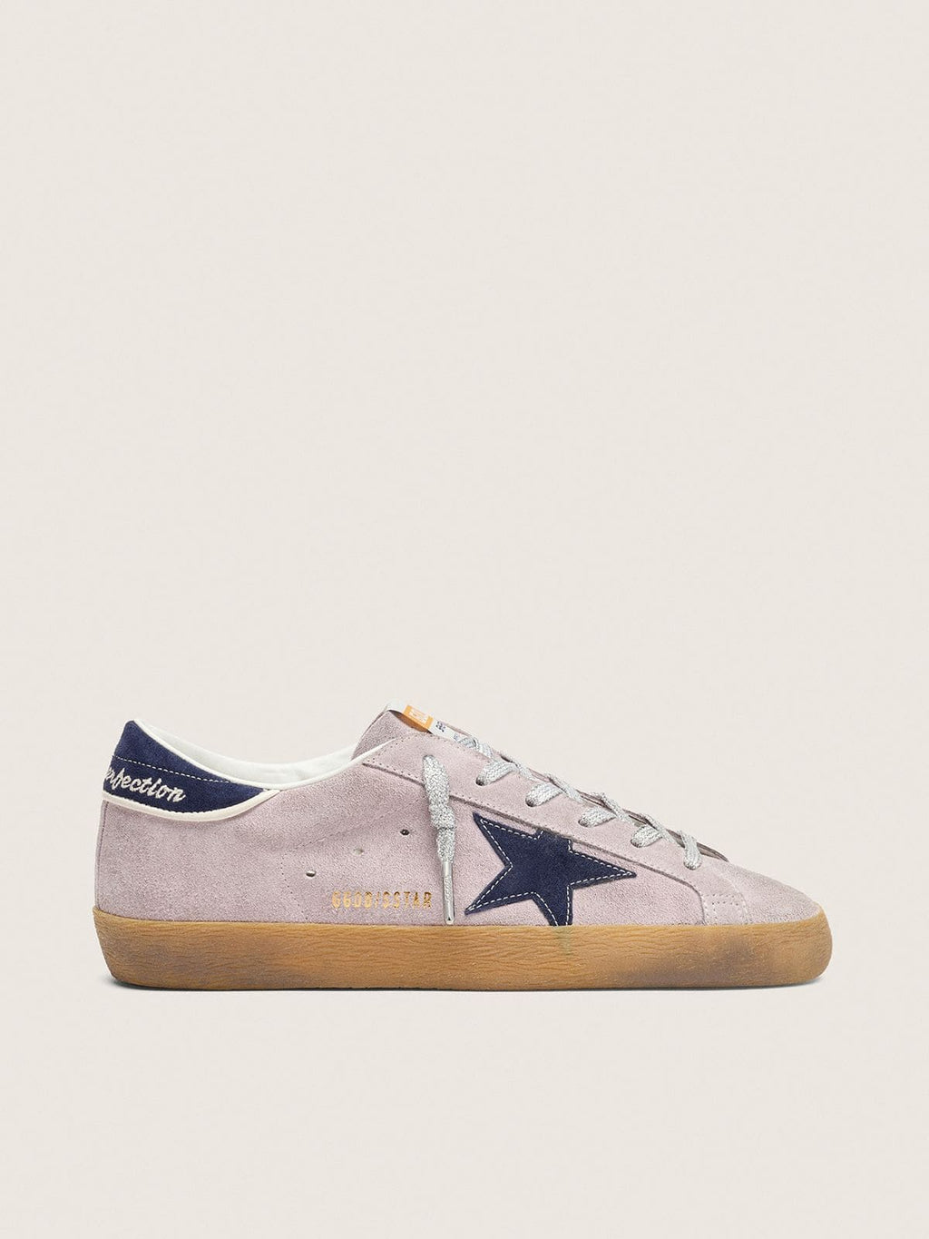 Women’s Super-Star LTD in lilac suede with midnight blue suede star and heel tab