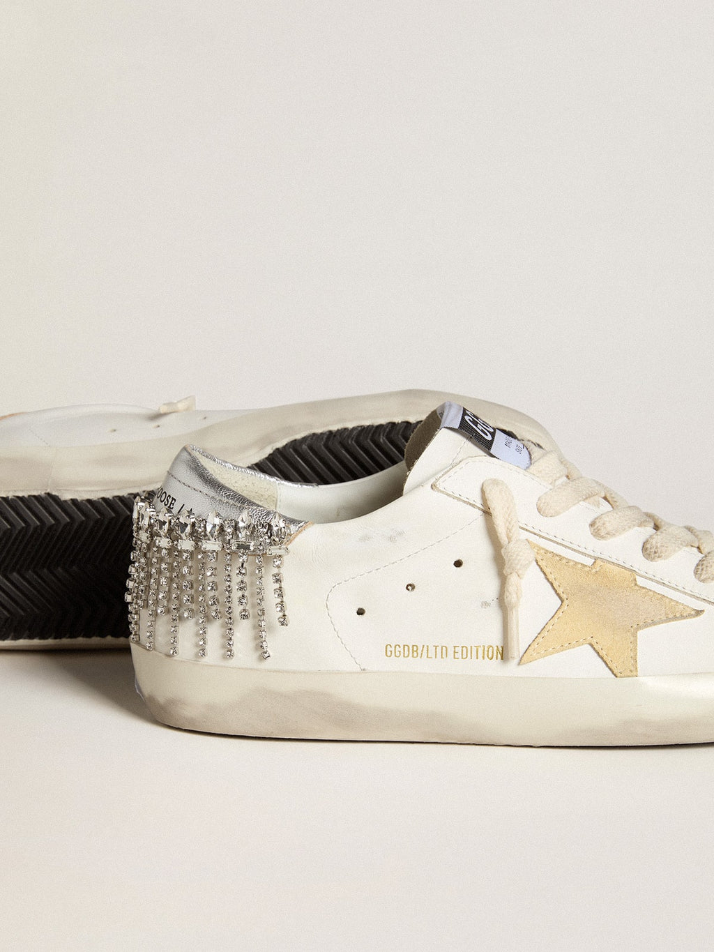 Super-Star LTD with suede star and leather heel tab with crystals