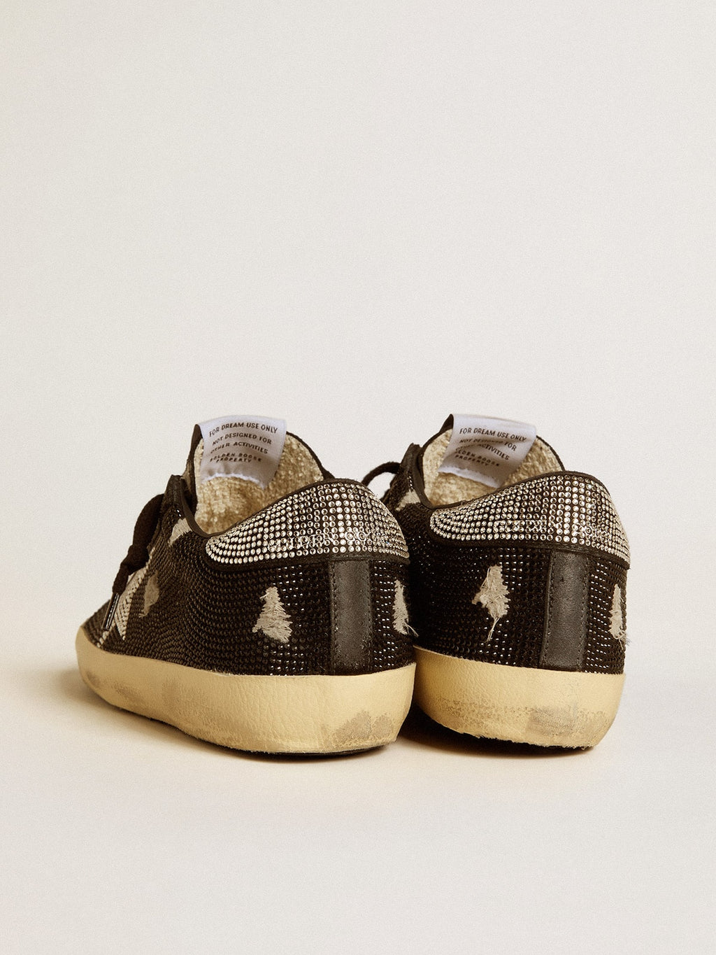Women's Super-Star in suede and Swarovski crystals with silver star