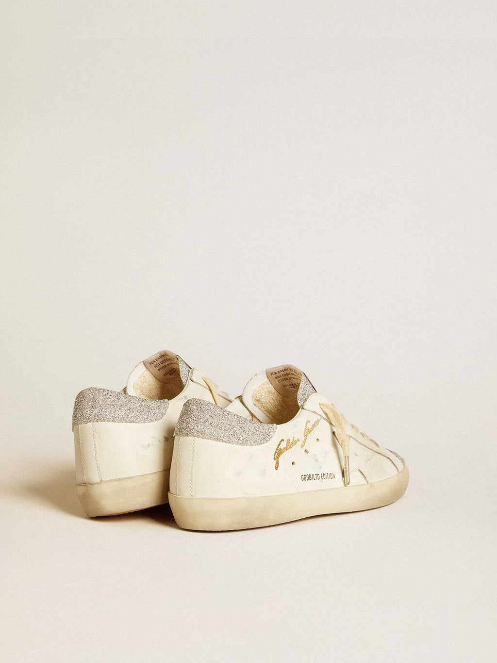 Women’s Super-Star LTD in white leather with Swarovski micro-crystal inserts