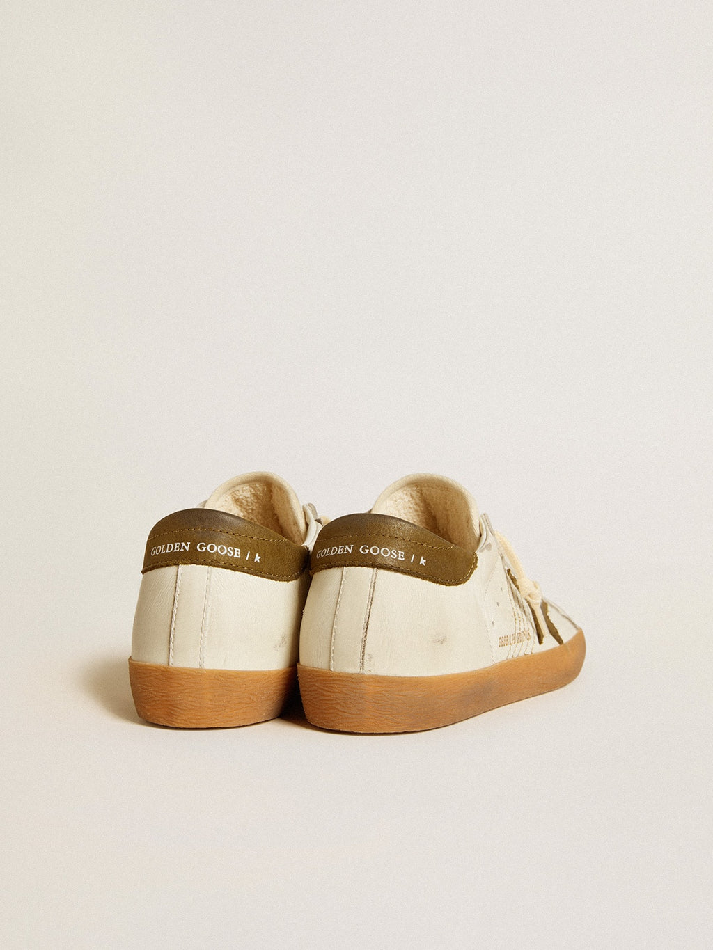 Women's Super-Star LTD with military green nubuck star and heel tab