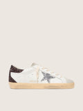 Women's Super-Star with silver star and brown glitter heel tab