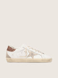 Women's Super-Star with a suede star and peach-pink glitter heel tab