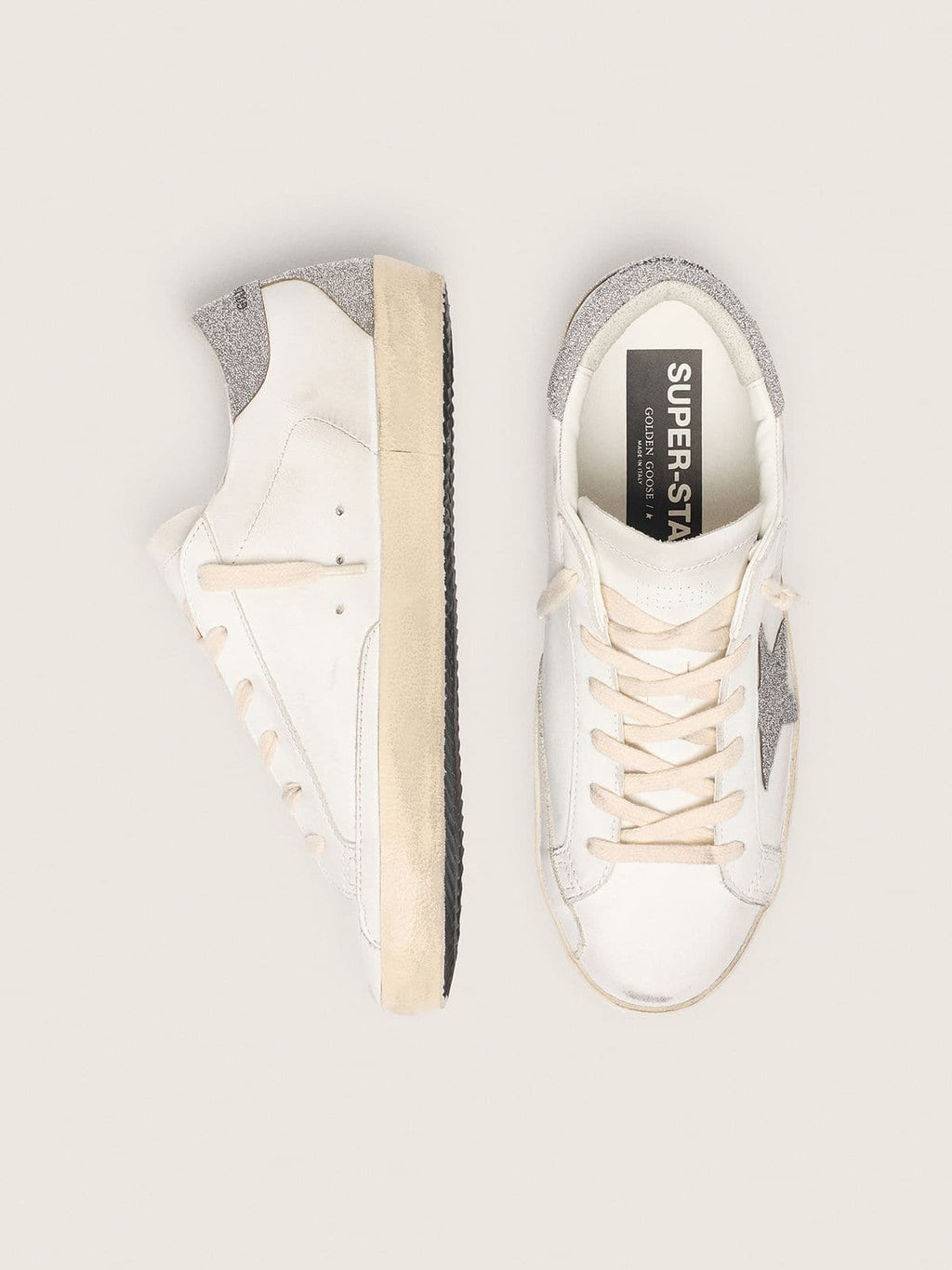 Women’s Super-Star with silver Swarovski crystal star and heel tab