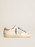 Super-Star with ice-gray star and pink lizard-print heel tab