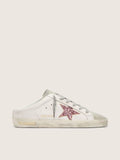 Bio-based Super-Star Sabot with pink glitter star and suede toe