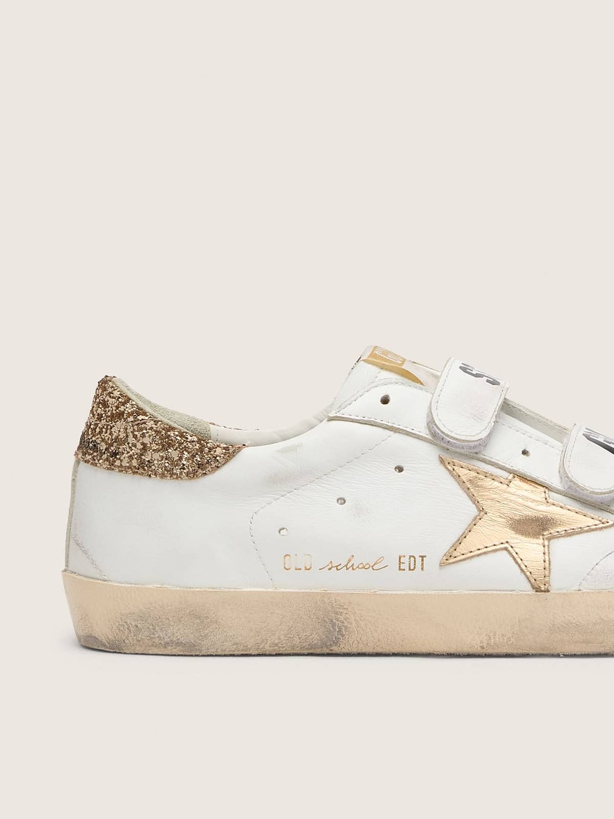Women's Old School with gold star in laminated leather