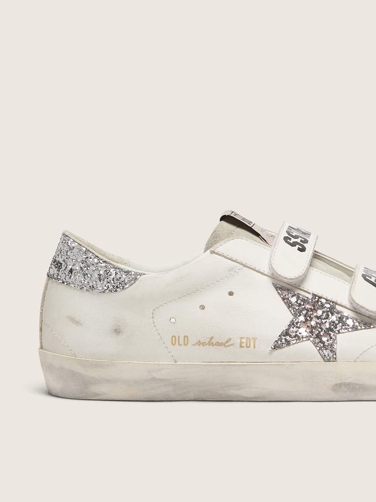 Women’s Old School with silver glitter star and ice-gray suede tongue