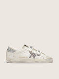 Women’s Old School with silver glitter star and ice-gray suede tongue
