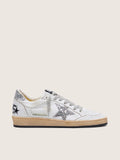 Women's Ball Star in nappa with white star and glitter heel tab