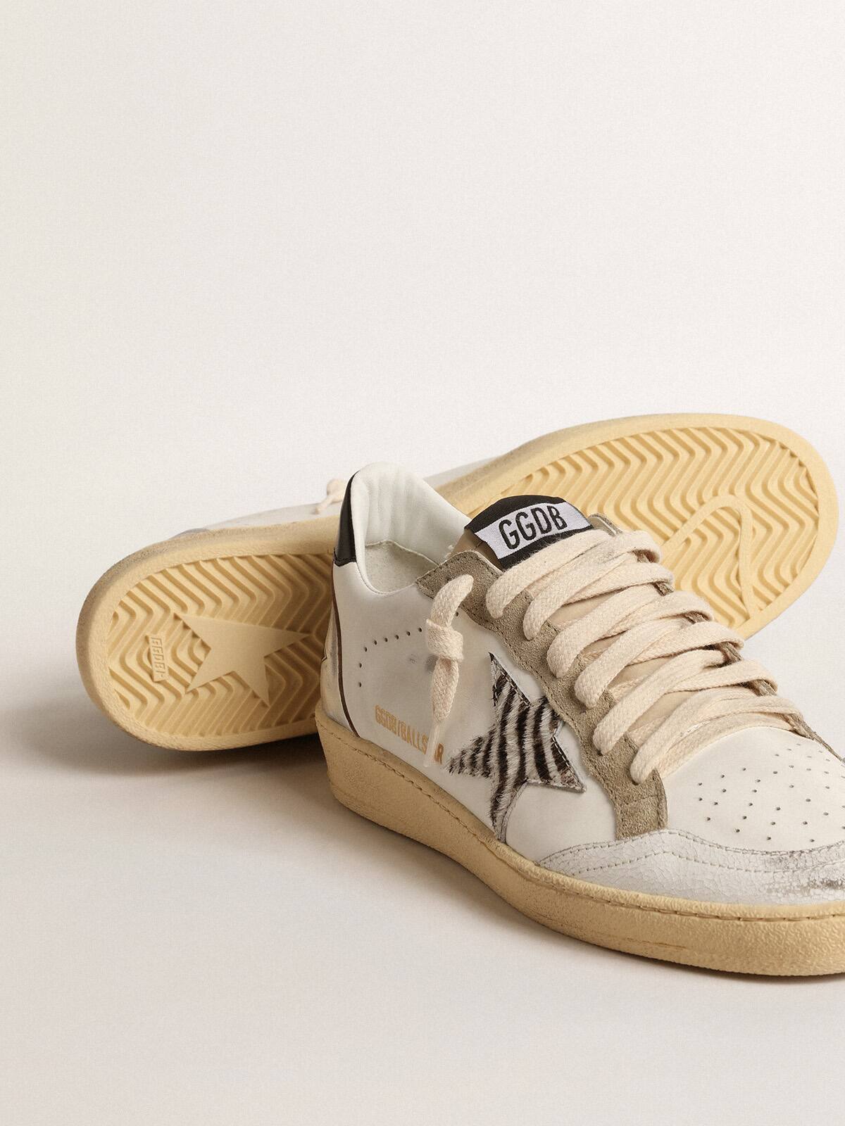 Ball Star LTD with zebra-print star and metallic leather insert
