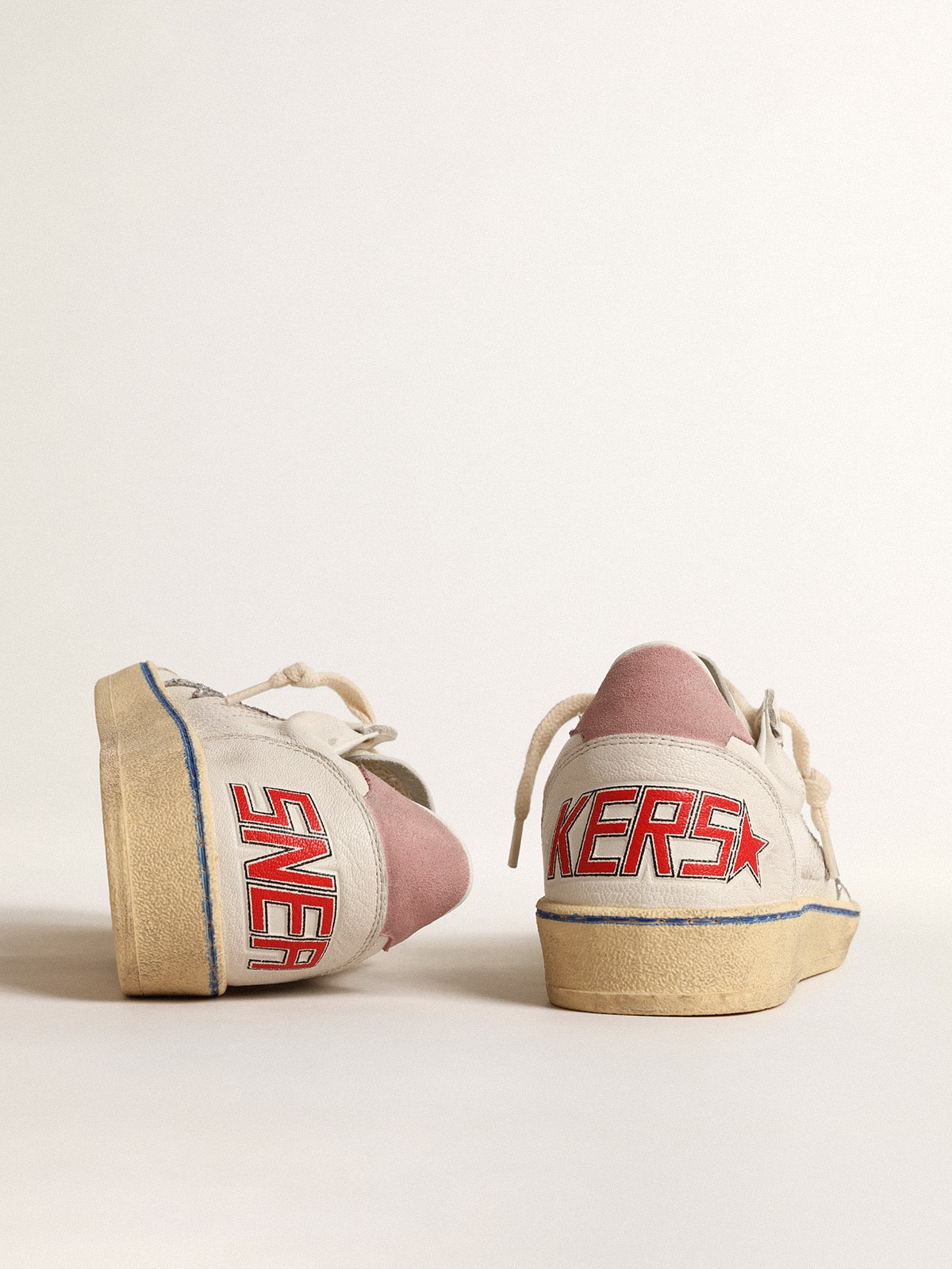 Ball Star LTD with glitter star and pink suede heel tab