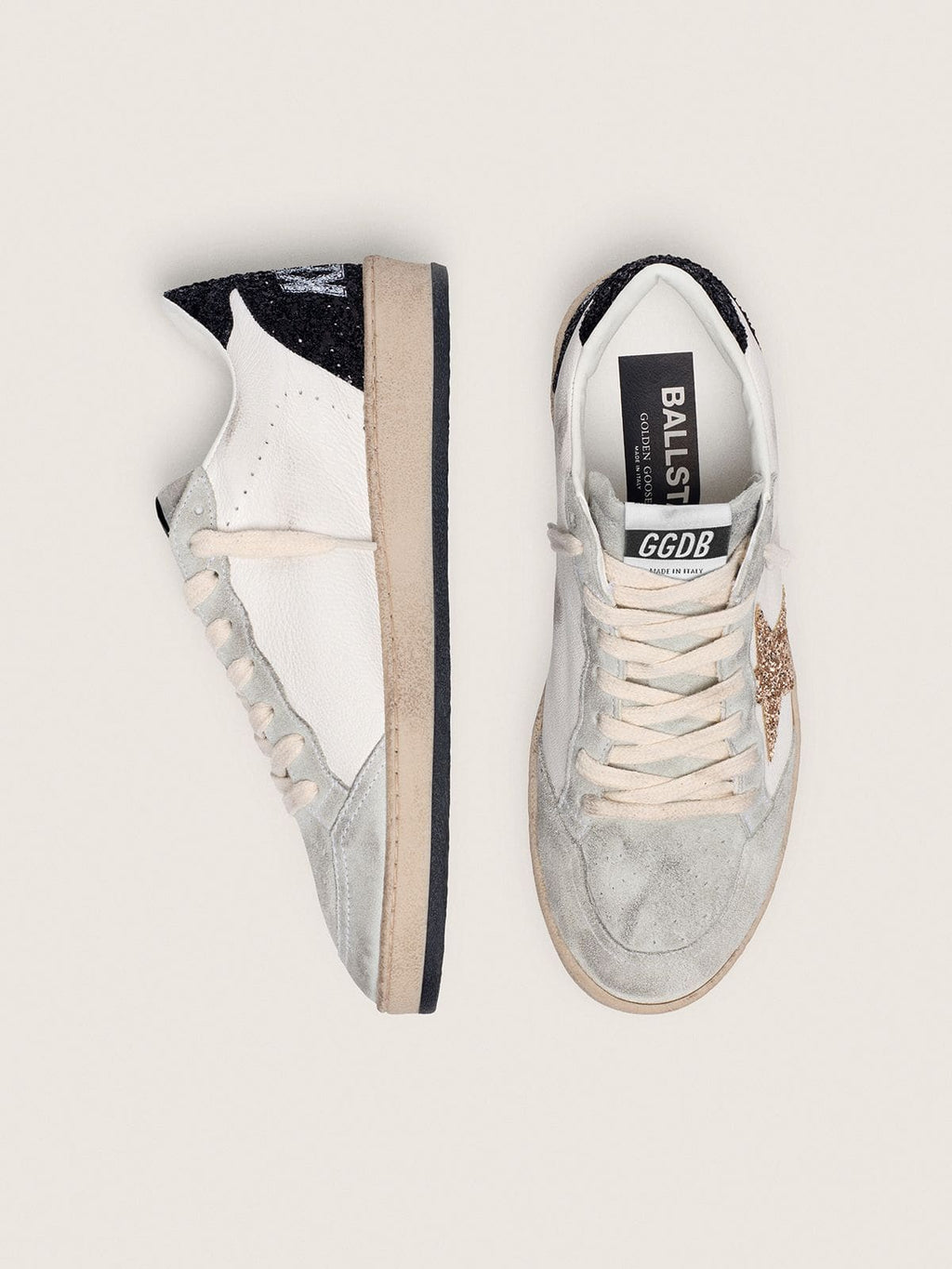 Women’s Ball Star LTD in nappa and suede with glitter star and black heel tab