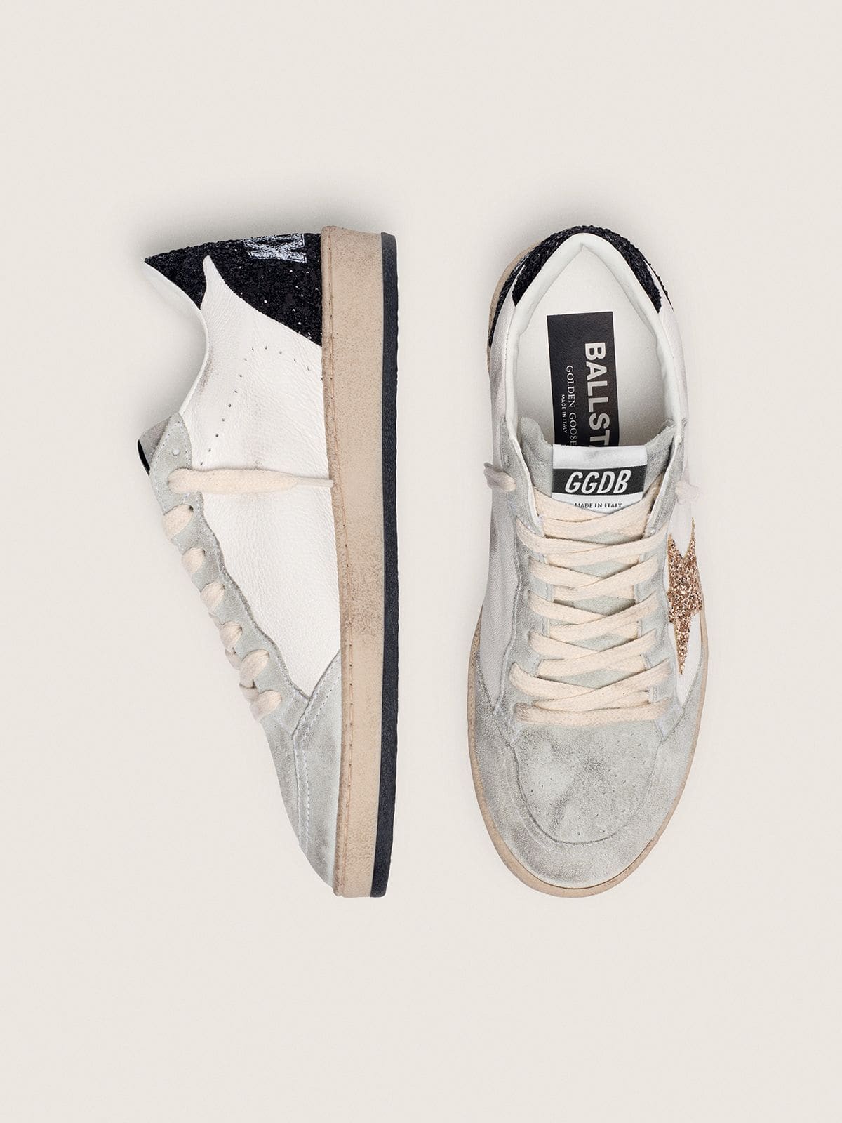 Women’s Ball Star LTD in nappa and suede with glitter star and black heel tab