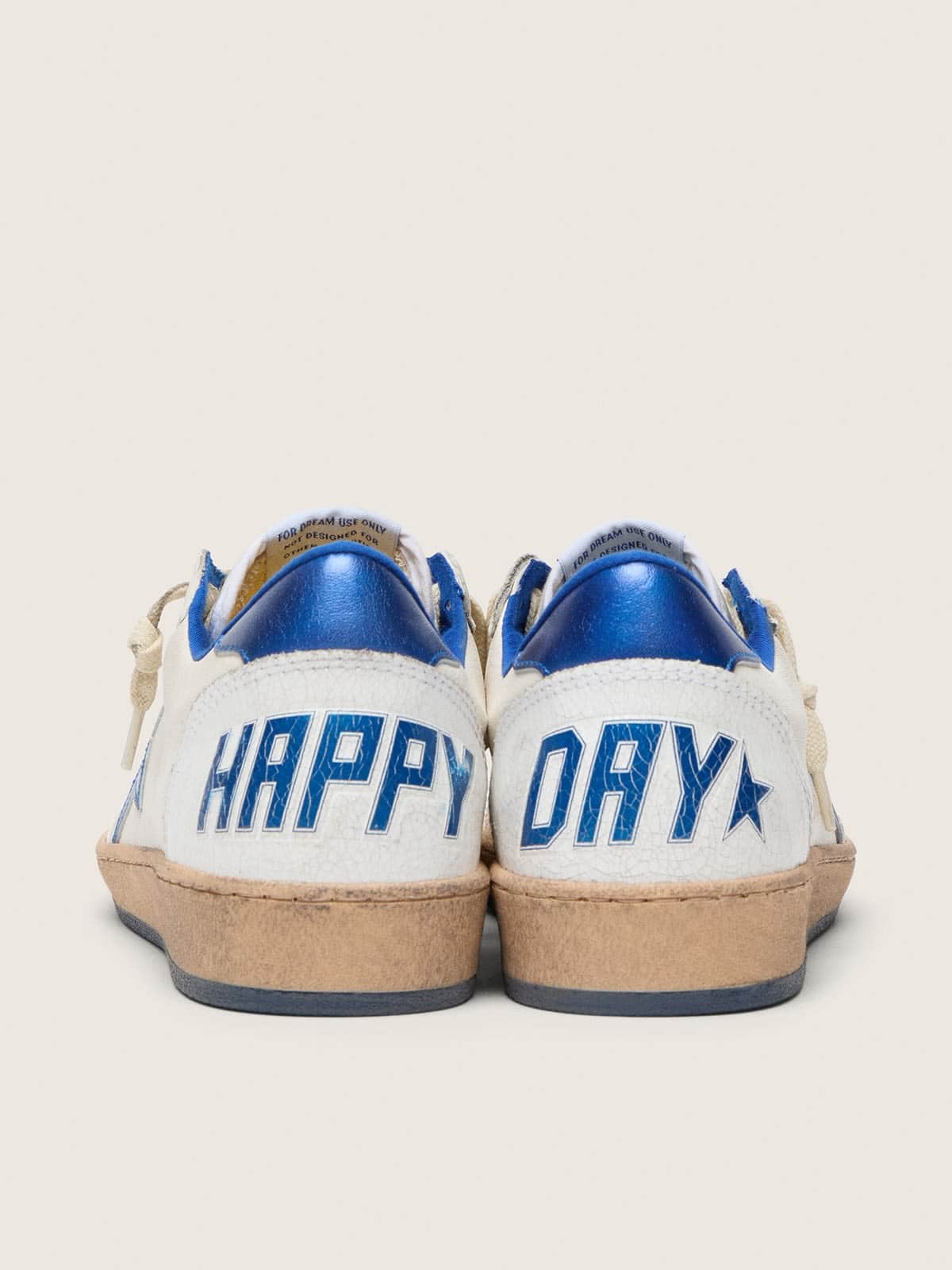 Women’s Ball Star Wishes in white nappa leather with bright blue star and heel tab
