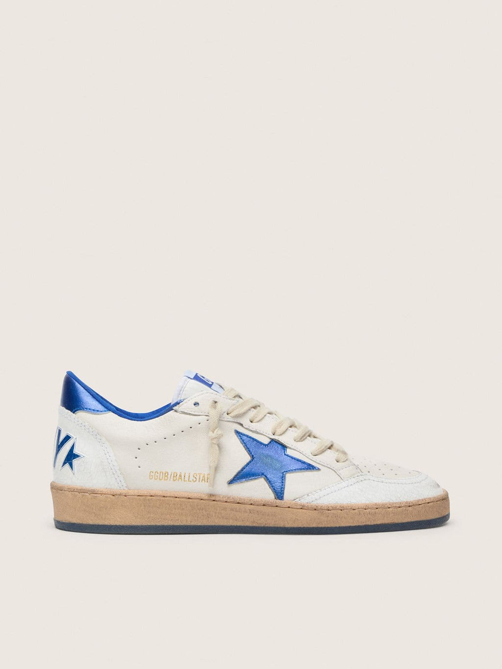 Women’s Ball Star Wishes in white nappa leather with bright blue star and heel tab