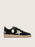 Ball Star in suede with black Swarovski crystals and black suede star