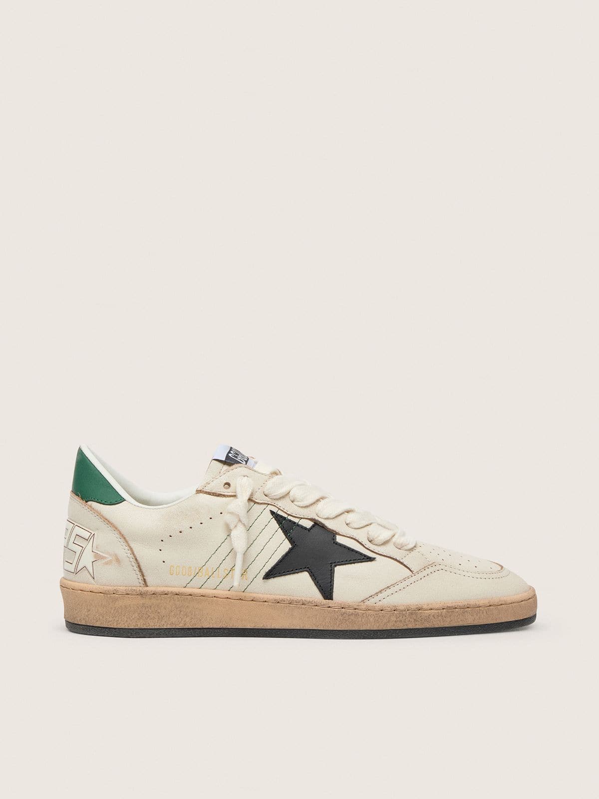 Women’s Ball Star with black leather star and green leather heel tab