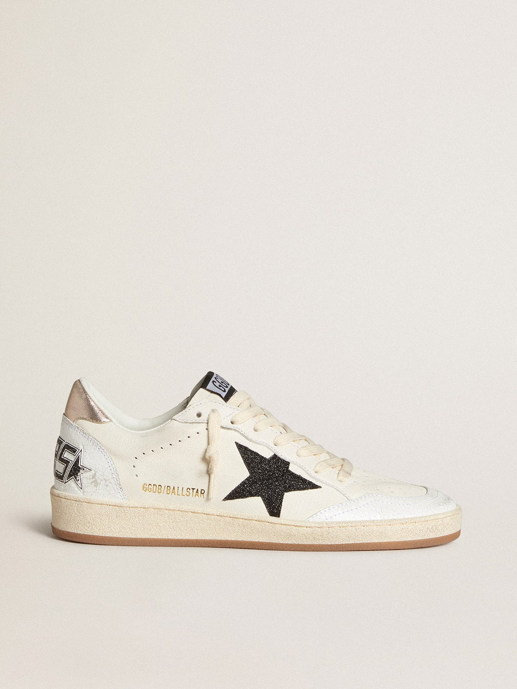 Ball Star in nappa with glitter star and metallic nappa heel tab