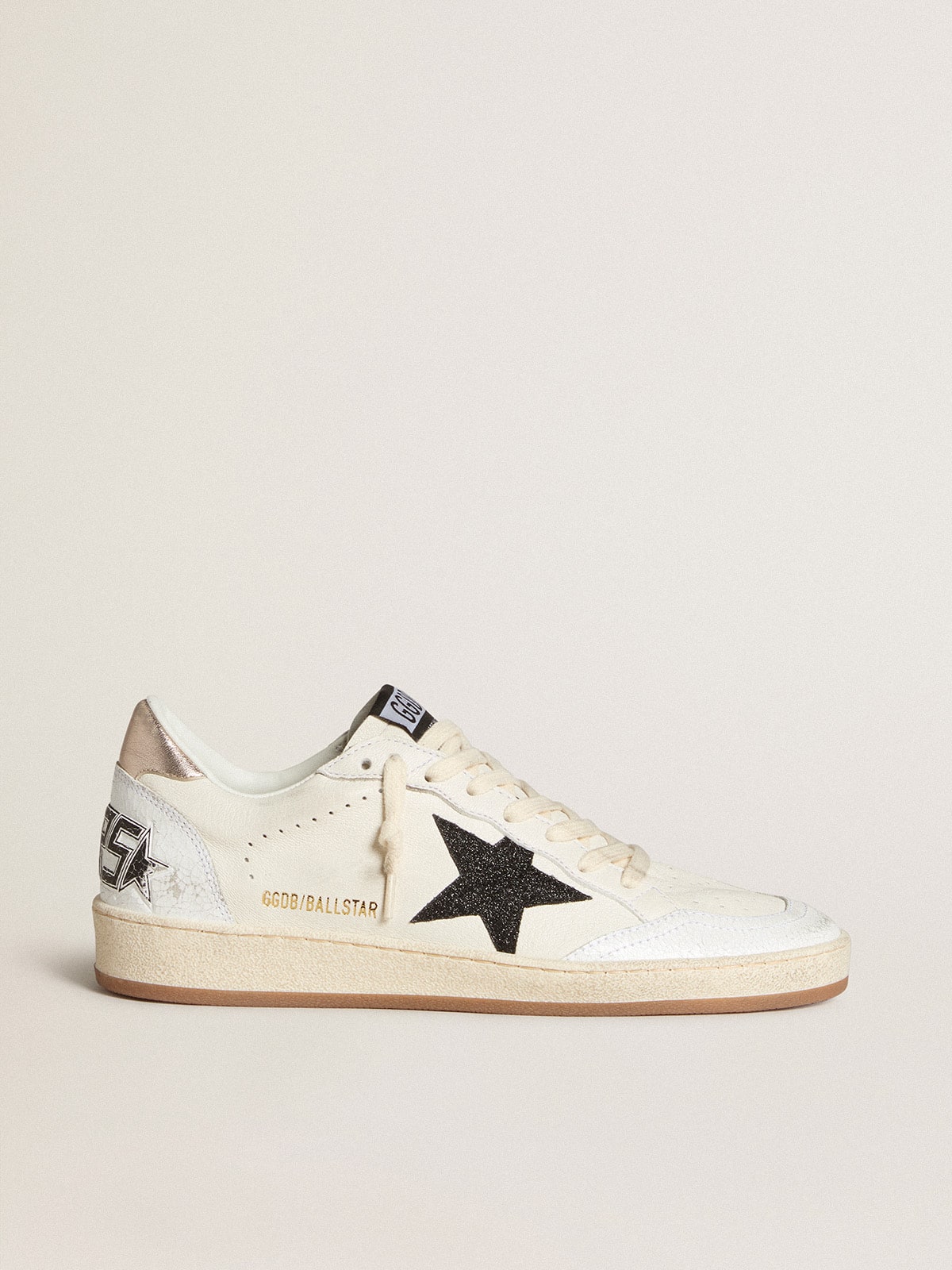 Ball Star in nappa with glitter star and metallic nappa heel tab