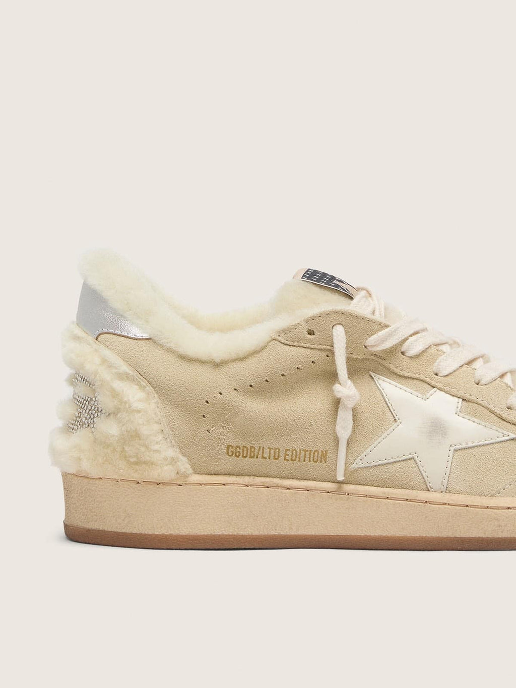 Women's Ball Star LTD in suede and shearling with white patent leather star