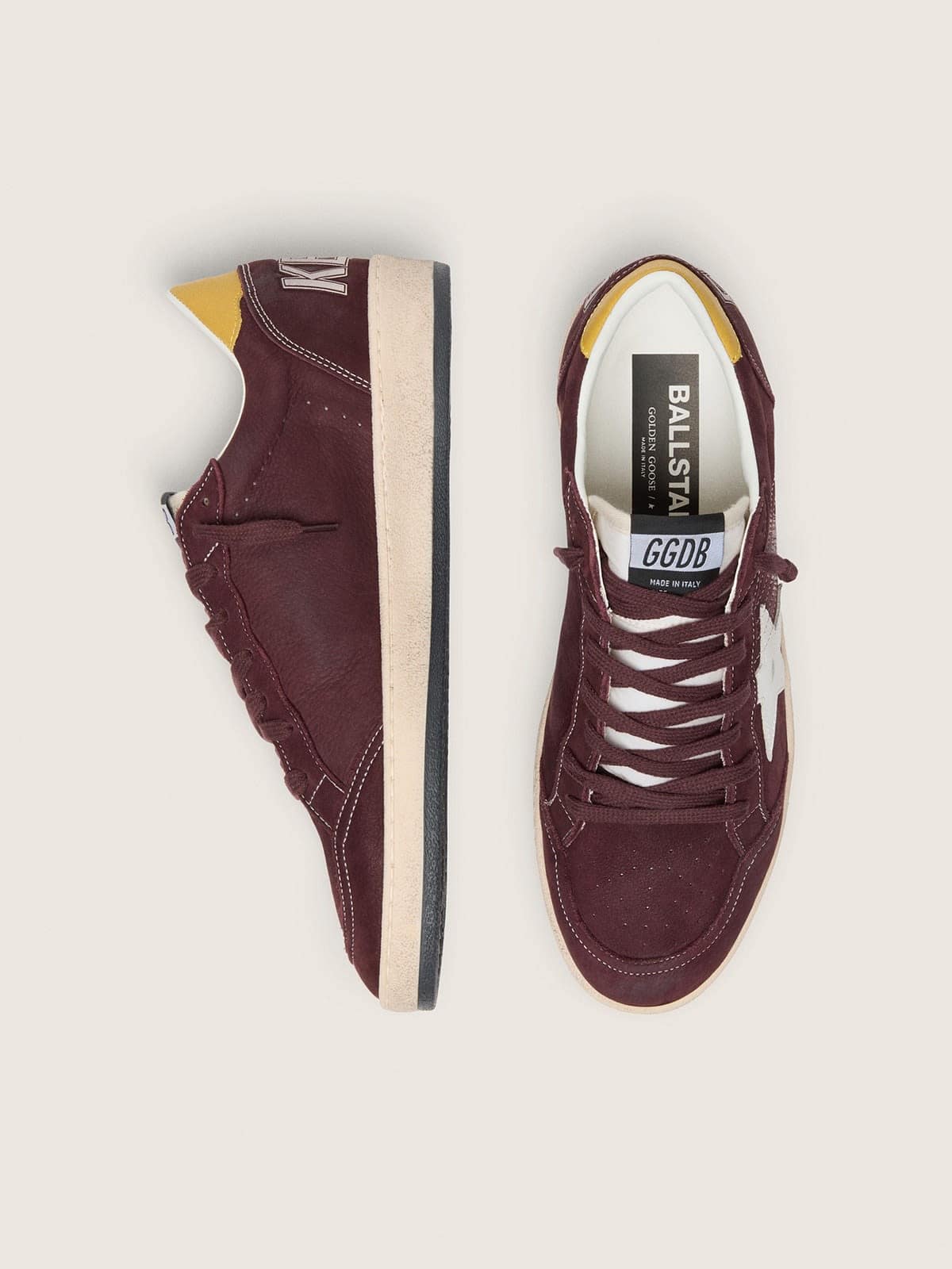 Women's Ball Star in chocolate nubuck with leather star and heel tab