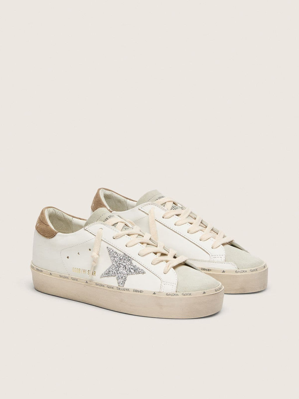 Women’s Hi Star with silver glitter star and dove-gray nubuck heel tab