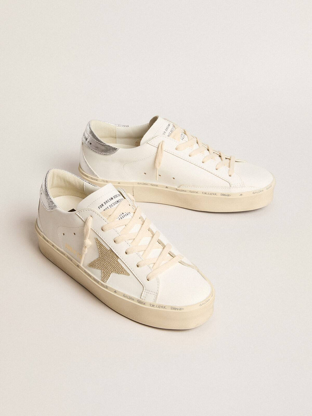 Women's Hi Star with gold glitter star and lizard-print leather heel tab